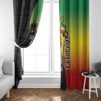 Personalized Ethiopia National Day Window Curtain Lion Of Judah African Pattern