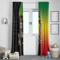 Personalized Ethiopia National Day Window Curtain Lion Of Judah African Pattern