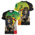 Personalized Ethiopia National Day Women V-Neck T-Shirt Lion Of Judah African Pattern