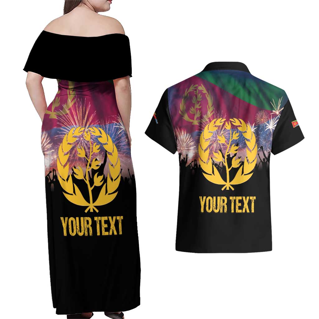 Personalized Eritrea Martyrs Day Couples Matching Off Shoulder Maxi Dress and Hawaiian Shirt Eternal Glory To Our Martyrs