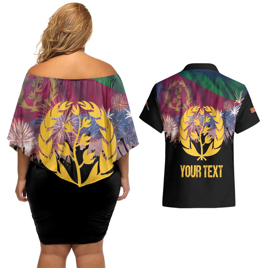 Personalized Eritrea Martyrs Day Couples Matching Off Shoulder Short Dress and Hawaiian Shirt Eternal Glory To Our Martyrs