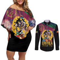 Personalized Eritrea Martyrs Day Couples Matching Off Shoulder Short Dress and Long Sleeve Button Shirt Eternal Glory To Our Martyrs