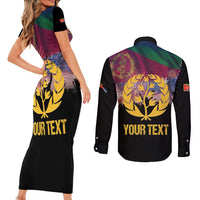 Personalized Eritrea Martyrs Day Couples Matching Short Sleeve Bodycon Dress and Long Sleeve Button Shirt Eternal Glory To Our Martyrs