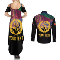 Personalized Eritrea Martyrs Day Couples Matching Summer Maxi Dress and Long Sleeve Button Shirt Eternal Glory To Our Martyrs