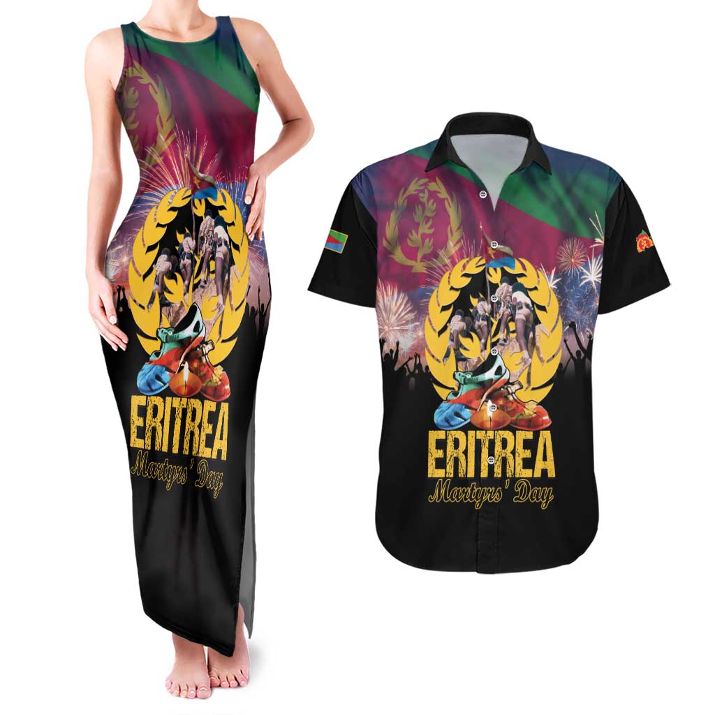 Personalized Eritrea Martyrs Day Couples Matching Tank Maxi Dress and Hawaiian Shirt Eternal Glory To Our Martyrs