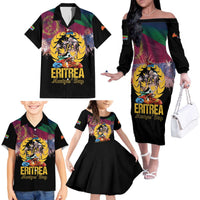 Personalized Eritrea Martyrs Day Family Matching Off The Shoulder Long Sleeve Dress and Hawaiian Shirt Eternal Glory To Our Martyrs