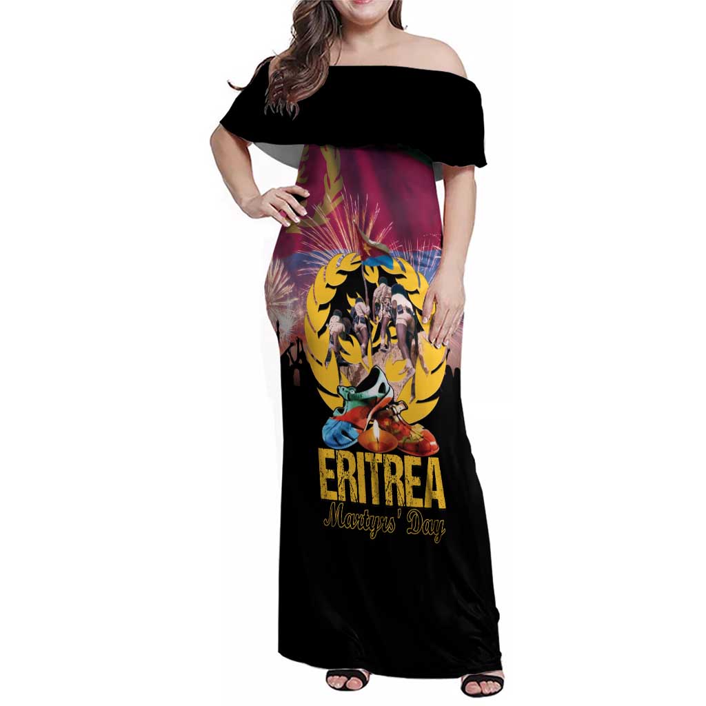 Personalized Eritrea Martyrs Day Family Matching Off Shoulder Maxi Dress and Hawaiian Shirt Eternal Glory To Our Martyrs