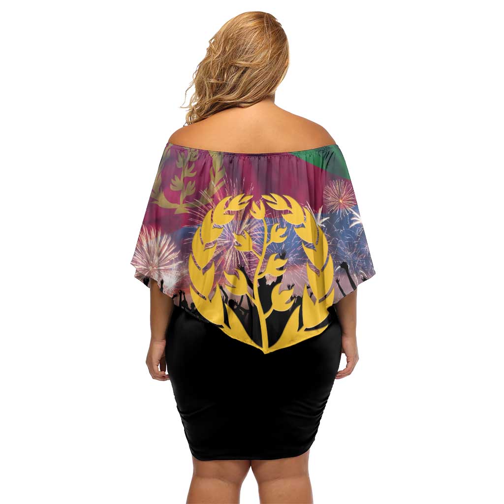Personalized Eritrea Martyrs Day Family Matching Off Shoulder Short Dress and Hawaiian Shirt Eternal Glory To Our Martyrs
