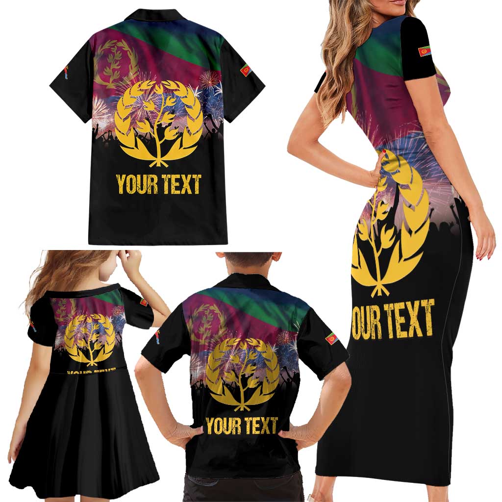 Personalized Eritrea Martyrs Day Family Matching Short Sleeve Bodycon Dress and Hawaiian Shirt Eternal Glory To Our Martyrs