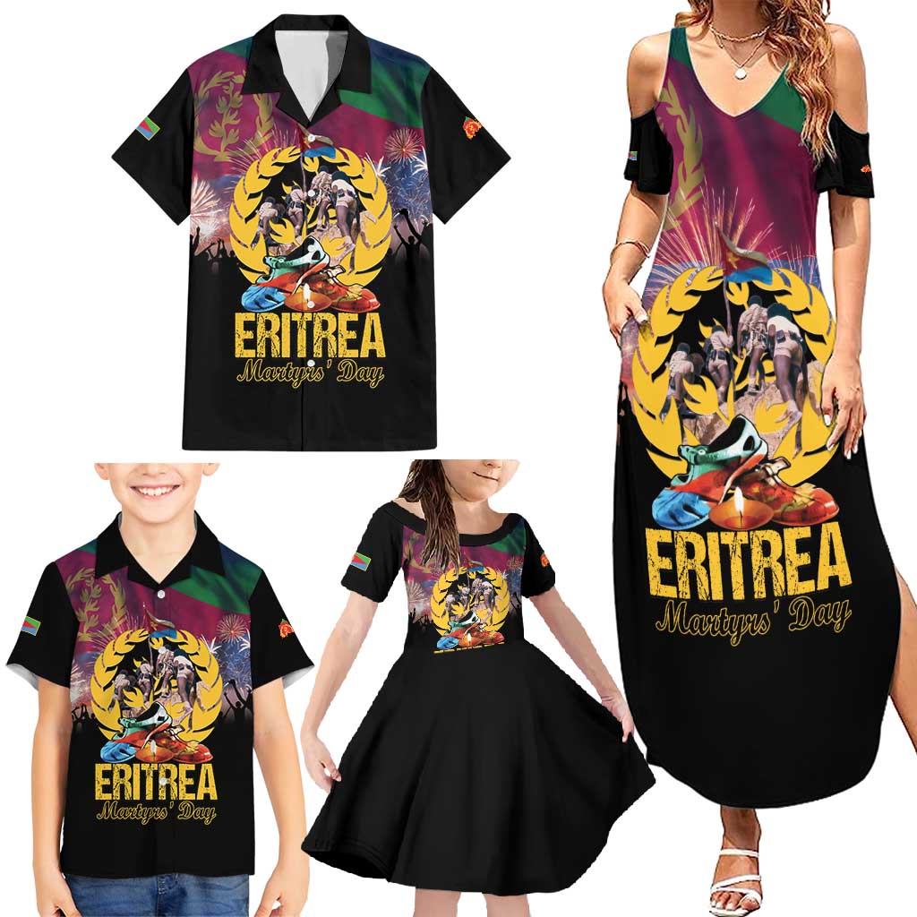 Personalized Eritrea Martyrs Day Family Matching Summer Maxi Dress and Hawaiian Shirt Eternal Glory To Our Martyrs