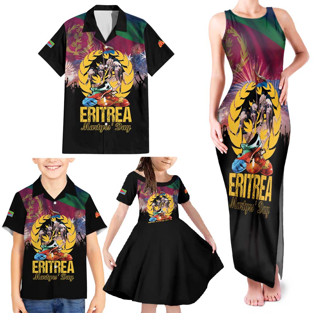 Personalized Eritrea Martyrs Day Family Matching Tank Maxi Dress and Hawaiian Shirt Eternal Glory To Our Martyrs