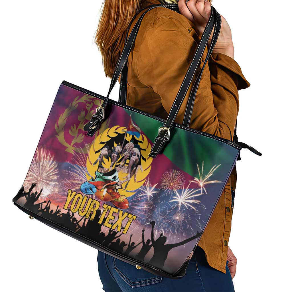 Personalized Eritrea Martyrs Day Leather Tote Bag Eternal Glory To Our Martyrs