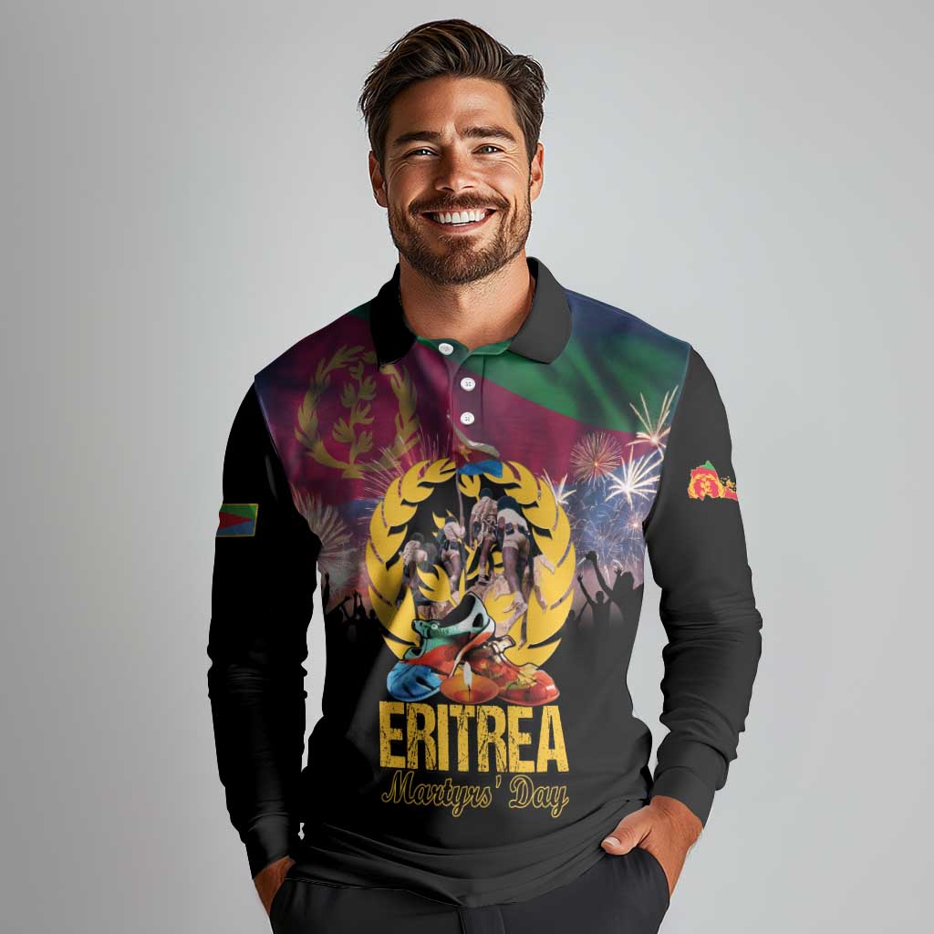 Personalized Eritrea Martyrs Day Long Sleeve Polo Shirt Eternal Glory To Our Martyrs