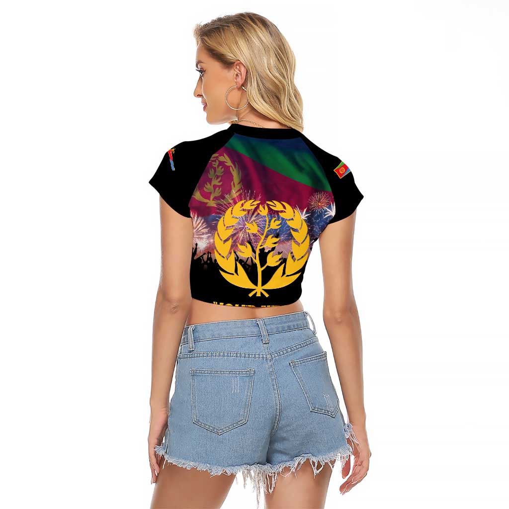 Personalized Eritrea Martyrs Day Raglan Cropped T Shirt Eternal Glory To Our Martyrs