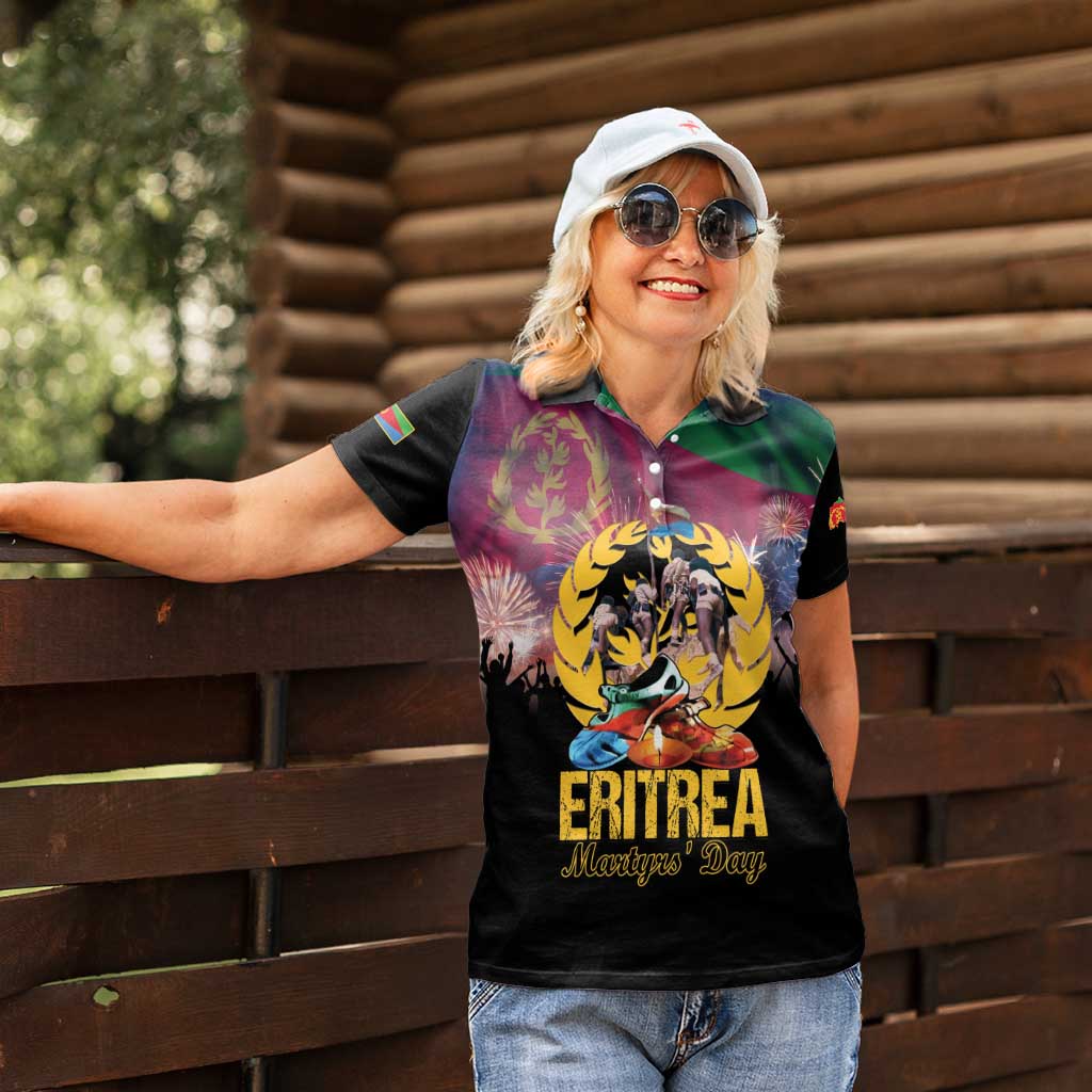 Personalized Eritrea Martyrs Day Women Polo Shirt Eternal Glory To Our Martyrs