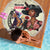 Kentucky Horse Racing Beach Blanket Black Derby Lady Cream Roses