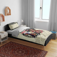 Kentucky Horse Racing Bedding Set Black Derby Lady Cream Roses