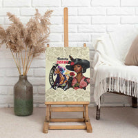 Kentucky Horse Racing Canvas Wall Art Black Derby Lady Cream Roses