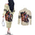 Kentucky Horse Racing Couples Matching Off The Shoulder Long Sleeve Dress and Long Sleeve Button Shirt Black Derby Lady Cream Roses