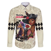 Kentucky Horse Racing Family Matching Mermaid Dress and Hawaiian Shirt Black Derby Lady Cream Roses LT15