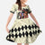 Kentucky Horse Racing Family Matching Off The Shoulder Long Sleeve Dress and Hawaiian Shirt Black Derby Lady Cream Roses