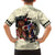 Kentucky Horse Racing Family Matching Off Shoulder Maxi Dress and Hawaiian Shirt Black Derby Lady Cream Roses