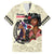 Kentucky Horse Racing Family Matching Off Shoulder Maxi Dress and Hawaiian Shirt Black Derby Lady Cream Roses