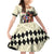 Kentucky Horse Racing Family Matching Off Shoulder Short Dress and Hawaiian Shirt Black Derby Lady Cream Roses