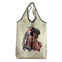 Kentucky Horse Racing Grocery Bag Black Derby Lady Cream Roses