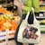 Kentucky Horse Racing Grocery Bag Black Derby Lady Cream Roses