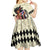 Kentucky Horse Racing Kid Short Sleeve Dress Black Derby Lady Cream Roses