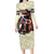 Kentucky Horse Racing Long Sleeve Bodycon Dress Black Derby Lady Cream Roses