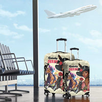 Kentucky Horse Racing Luggage Cover Black Derby Lady Cream Roses