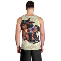 Kentucky Horse Racing Men Tank Top Black Derby Lady Cream Roses