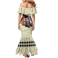 Kentucky Horse Racing Mermaid Dress Black Derby Lady Cream Roses