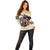 Kentucky Horse Racing Off Shoulder Sweater Black Derby Lady Cream Roses