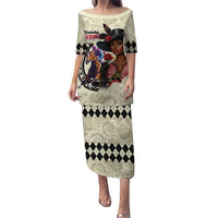 Kentucky Horse Racing Puletasi Black Derby Lady Cream Roses