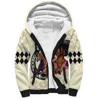 Kentucky Horse Racing Sherpa Hoodie Black Derby Lady Cream Roses