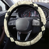 Kentucky Horse Racing Steering Wheel Cover Black Derby Lady Cream Roses