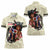Kentucky Horse Racing Women Polo Shirt Black Derby Lady Cream Roses