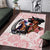 Kentucky Horse Racing Area Rug Black Derby Lady Pink Roses