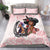 Kentucky Horse Racing Bedding Set Black Derby Lady Pink Roses