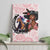 Kentucky Horse Racing Canvas Wall Art Black Derby Lady Pink Roses