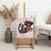 Kentucky Horse Racing Canvas Wall Art Black Derby Lady Pink Roses