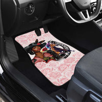 Kentucky Horse Racing Car Mats Black Derby Lady Pink Roses