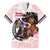 Kentucky Horse Racing Family Matching Off The Shoulder Long Sleeve Dress and Hawaiian Shirt Black Derby Lady Pink Roses