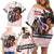 Kentucky Horse Racing Family Matching Off Shoulder Short Dress and Hawaiian Shirt Black Derby Lady Pink Roses