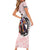 Kentucky Horse Racing Family Matching Short Sleeve Bodycon Dress and Hawaiian Shirt Black Derby Lady Pink Roses