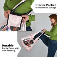 Kentucky Horse Racing Grocery Bag Black Derby Lady Pink Roses