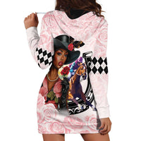 Kentucky Horse Racing Hoodie Dress Black Derby Lady Pink Roses